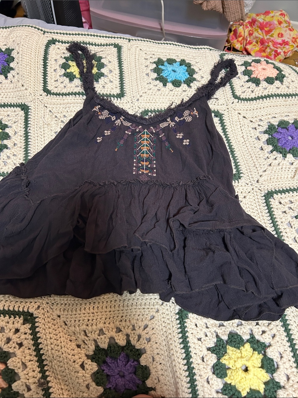 Free people gray babydoll top